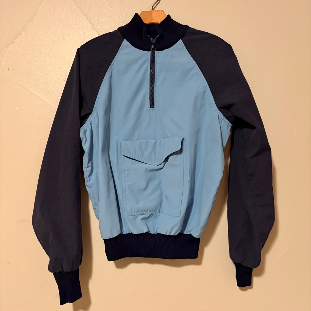 Vintage‎ Mother Karen's Half Zip Pullover Jacket Kids Blue Navy Coat